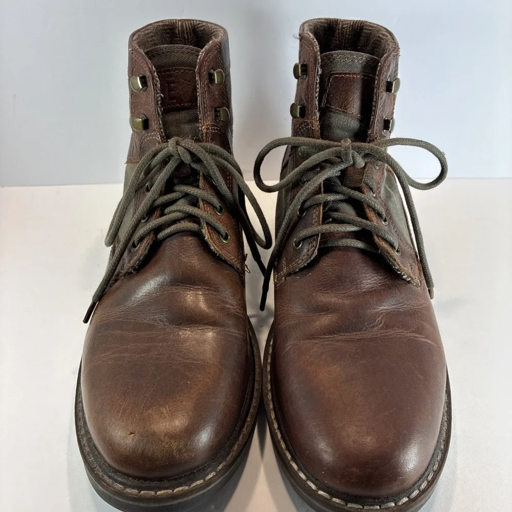 Men's 9.5 Boots Crevo Chestnut Brown Leather Boots Reginald 200 GUC Shearling